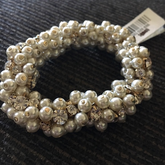 Charter Club Jewelry - Charter Club faux pearl and diamond bracelet